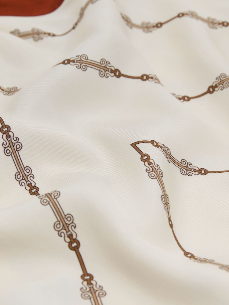 Reiss Ivory Jayce Chain-Print Halterneck Top - Image 6 of 6 Reiss Ivory Jayce Chain-Print Halterneck Top - Image 6 of 6