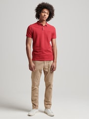 Superdry Hike Red Marl Classic Pique Polo Shirt - Image 2 of 4