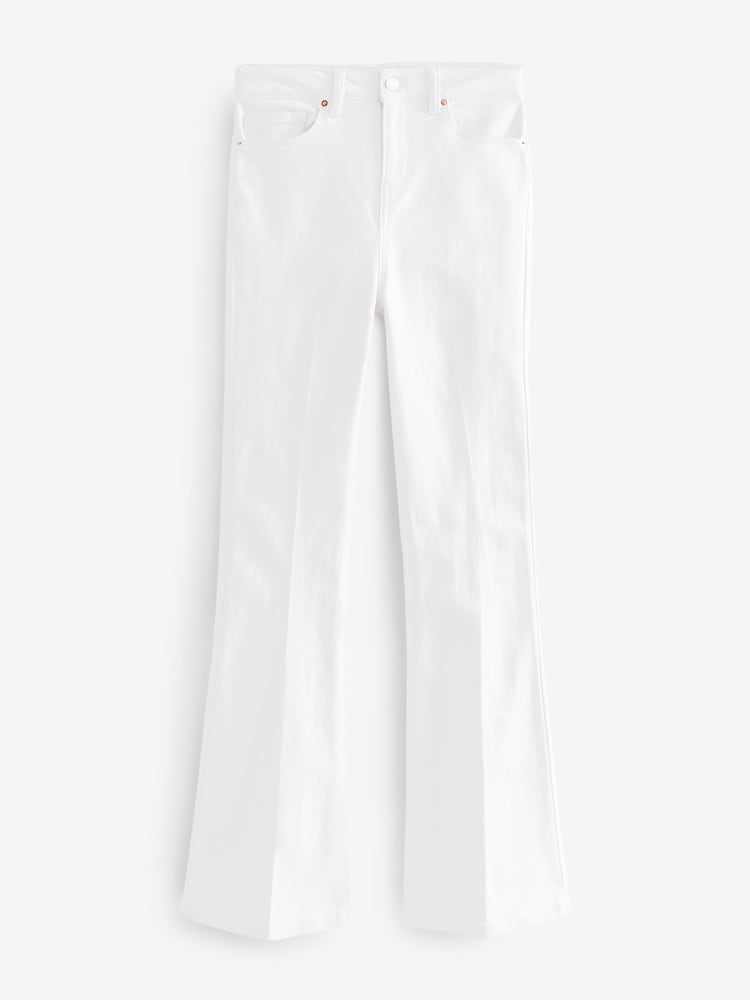 Weiß - Stretch-Jeans mit Schlag - Bild 5 von 5