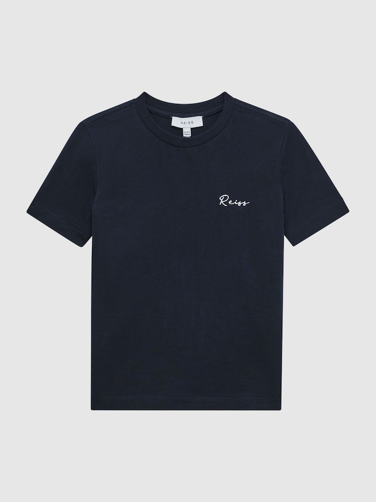 Reiss Todd Logo Camiseta bordada de algodón Jersey - Imagen 2 de 6
