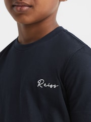 Reiss Todd Logo Camiseta bordada de algodón Jersey - Imagen 4 de 6