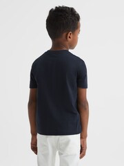 Reiss Todd Logo Camiseta bordada de algodón Jersey - Imagen 5 de 6