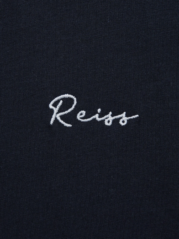 Reiss Todd Logo Camiseta bordada de algodón Jersey - Imagen 6 de 6
