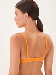 Orange/Navy Blue/White Push Up Pad Plunge Lace Bras 3 Pack - Image 3 of 9