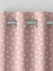 Blush Pink Kids Ditsy Stars Made To Measure 100% Cotton Curtains - Image 7 of 9