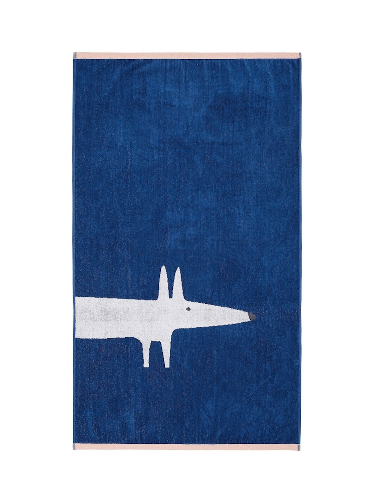 Scion Blue Mr Fox 100% Cotton Towel - Image 2 of 3