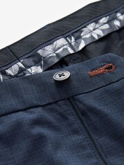 Navy Slim Textured Trousers - Image 7 of 7
