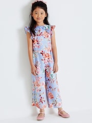 Lilac Purple Floral Print Jumpsuit (3-16yrs) - Image 1 of 5