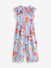 Lilac Purple Floral Print Jumpsuit (3-16yrs) - Image 4 of 5