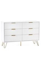 Julian Bowen White Murano 6 Drawer Chest - Image 3 of 5