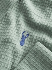 Sage Green Lightweight Waffle Dressing Gown - Image 7 of 8