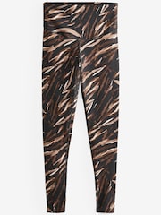 Zebra Print Next Active Sports Tummy Control High Waisted Full Length Sculpting Leggings - Image 5 of 6