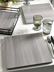Set of 4 Grey Square Bronx Placemats - Image 2 of 4
