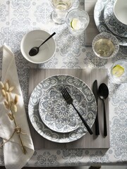 Set of 4 Grey Square Bronx Placemats - Image 3 of 4