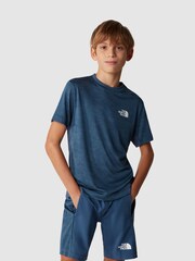 Синий - Футболка для мальчиков с короткими рукавами The North Face Mountain Athletics - Image 1 of 8