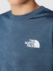 Синий - Футболка для мальчиков с короткими рукавами The North Face Mountain Athletics - Image 5 of 8