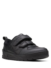 Clarks Black Multi Fit Leather Dino Print Shoes - Image 3 of 7