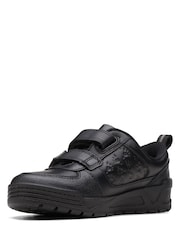 Clarks Black Multi Fit Leather Dino Print Shoes - Image 4 of 7