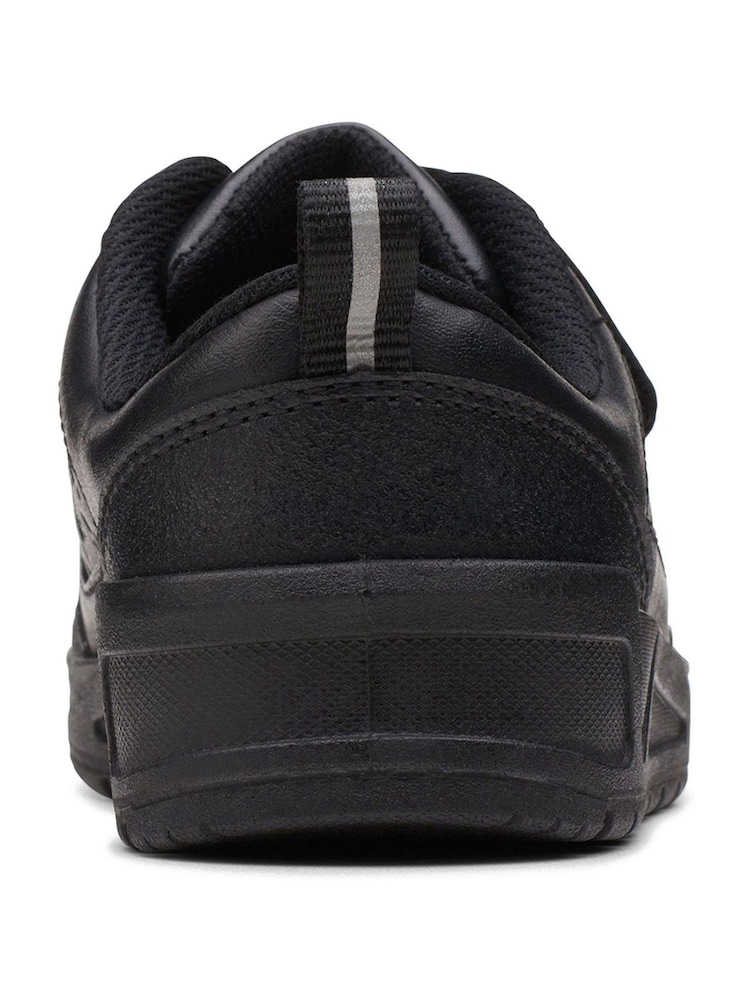 Clarks Black Multi Fit Leather Dino Print Shoes - Image 6 of 7