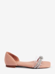 Clear Forever Comfort® Vinyl Bling Peep Toe Flat Shoes - Image 3 of 6