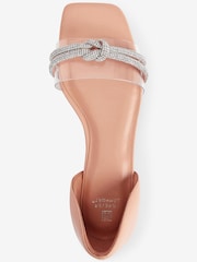 Clear Forever Comfort® Vinyl Bling Peep Toe Flat Shoes - Image 5 of 6