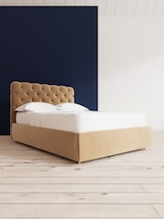 Swoon Easy Velvet Biscuit Natural Burbage Divan Bed - Image 1 of 8