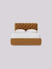 Swoon Easy Velvet Biscuit Natural Burbage Divan Bed - Image 4 of 8
