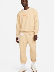 Nike Brown Air French Terry Crew Sweatshirt - Image 3 of 7