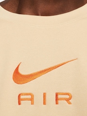 Nike Brown Air French Terry Crew Sweatshirt - Image 5 of 7