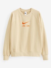 Nike Brown Air French Terry Crew Sweatshirt - Image 7 of 7