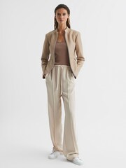Reiss Mocha Violet Scoop Neck Jersey Vest Top - Image 7 of 7