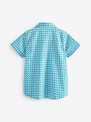 Бирюзовый - Рубашка с принтом Baker by Ted Baker - Изображение 6 из 9