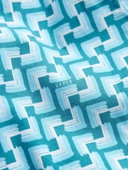 Бирюзовый - Рубашка с принтом Baker by Ted Baker - Изображение 9 из 9