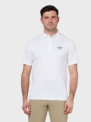 Callaway Apparel White Left Chest Logo Tournament Polo Shirt - Image 1 of 5