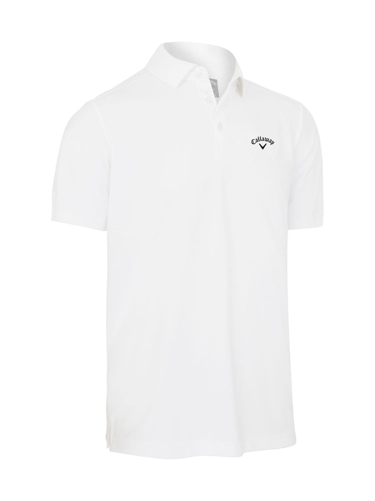 Callaway Apparel White Left Chest Logo Tournament Polo Shirt - Image 4 of 5