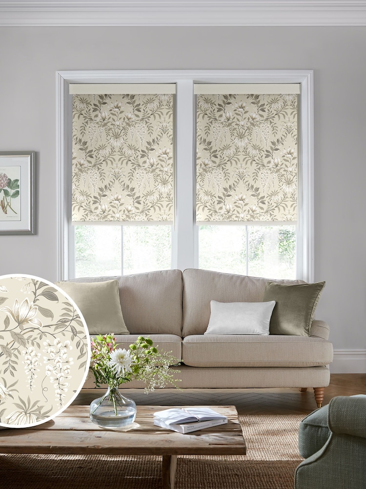 Laura Ashley Natural Parterre Made To Measure Roller Blind - Image 1 of 6