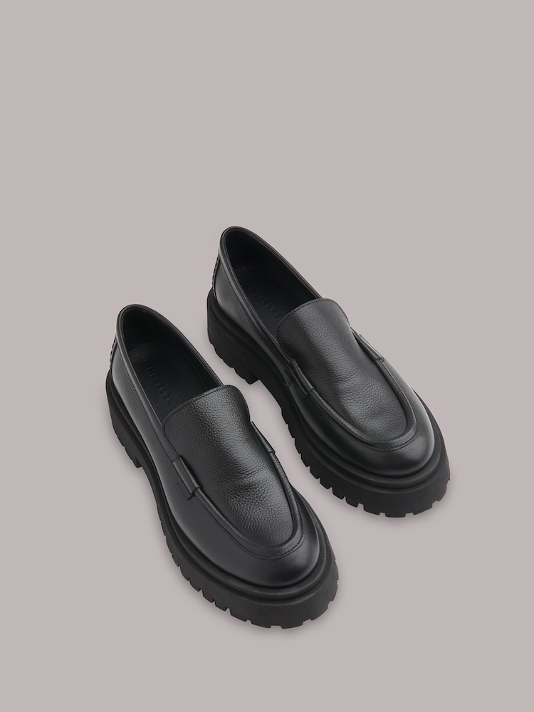 Whistles Black Aerton Chunky Loafers - Image 1 of 4