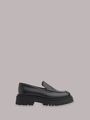 Whistles Black Aerton Chunky Loafers - Image 3 of 4