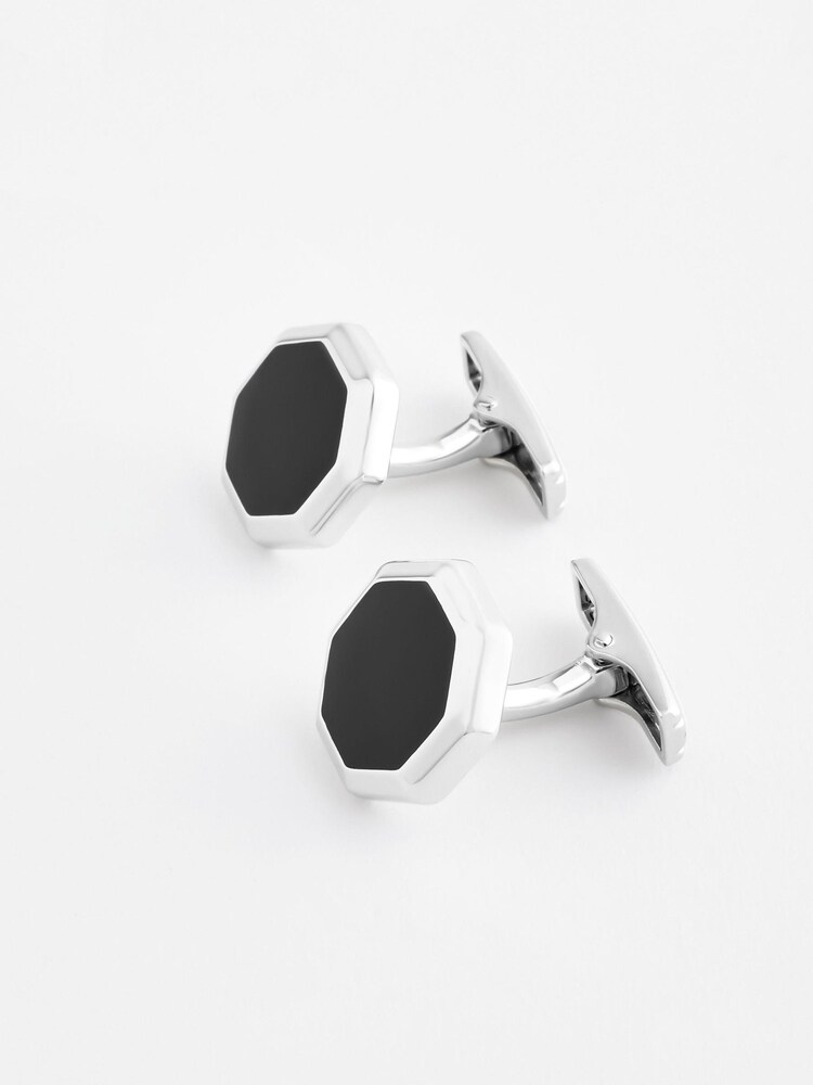 Black Octagon Cufflinks - Image 1 of 3