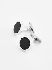 Black Octagon Cufflinks - Image 2 of 3