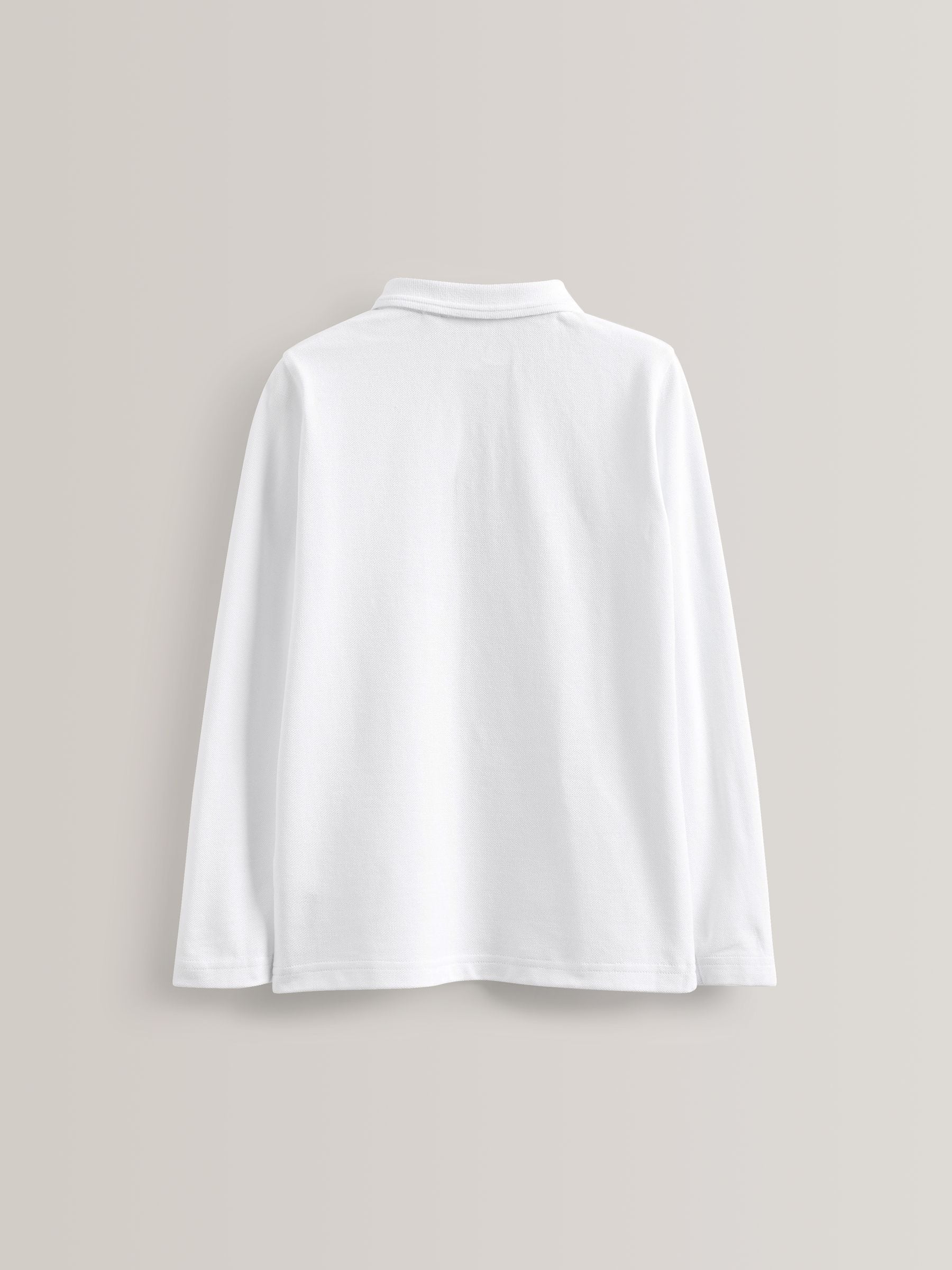 Buy White 5 Pack 100 Cotton Long Sleeve School Polo Shirts 3 16yrs from Next USA