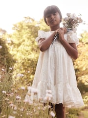 Laura Ashley Ecru Embroidered Bridesmaid Dress - Image 1 of 7