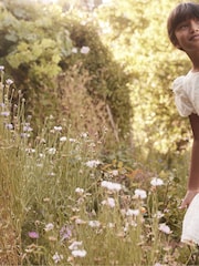 Laura Ashley Ecru Embroidered Bridesmaid Dress - Image 8 of 9