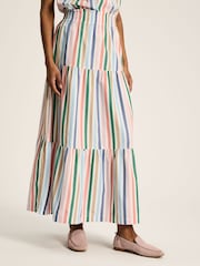 Joules Cynthia Stripe Tiered Co-ord Skirt - Image 1 of 8