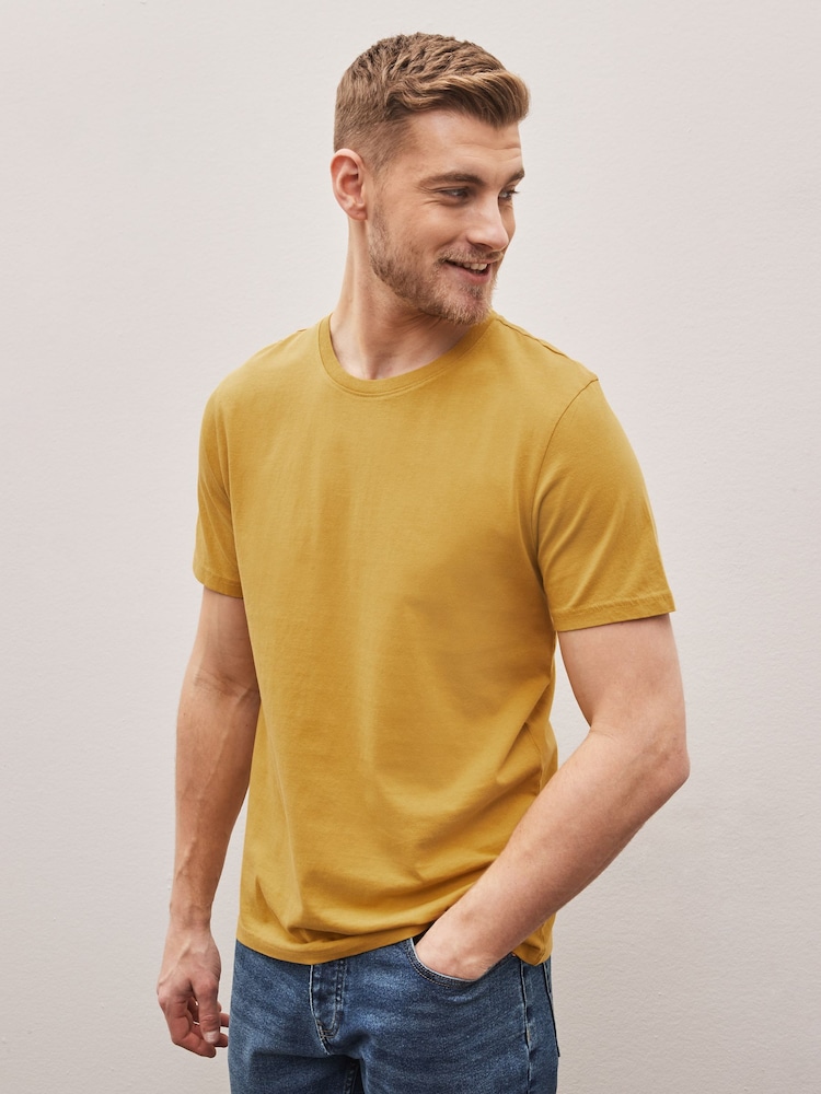 Green/White/Stone/Mustard/Navy Blue/Pink T-Shirts 6 Pack - Image 3 of 17