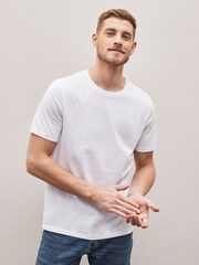 Green/White/Stone/Mustard/Navy Blue/Pink T-Shirts 6 Pack - Image 4 of 17