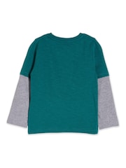M&Co Natural Dino Truck 3D Long Sleeve T-Shirt - Image 5 of 6