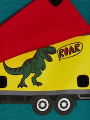 M&Co Natural Dino Truck 3D Long Sleeve T-Shirt - Image 6 of 6