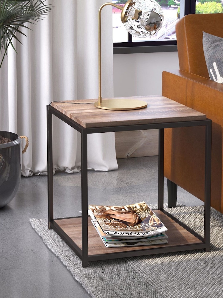Dorel Home Weathered Oak Europe Quincy End Table - Image 1 of 4