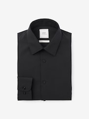 Black Skinny Fit Easy Care Single Cuff Smart Shirt - Image 6 of 8